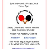 Table Table Tennis Open Day- Poster