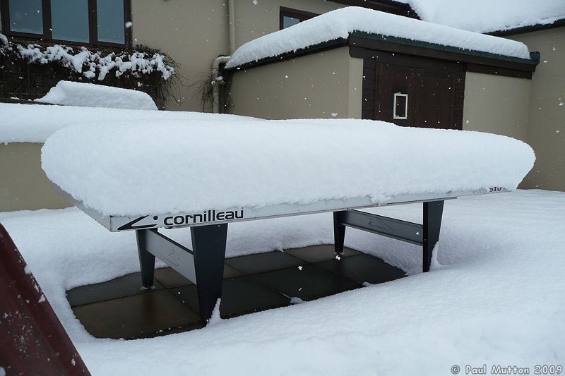 P1020122 Snow on table tennis table